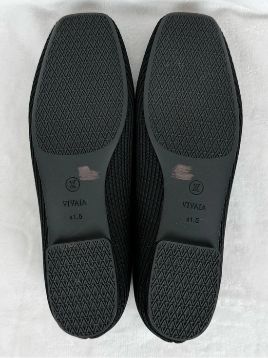 VIVAIA Knit Slip-On Flats Black Square Toe Comfort EU 41.5 ( US 7.5 ) - Picture 9 of 12